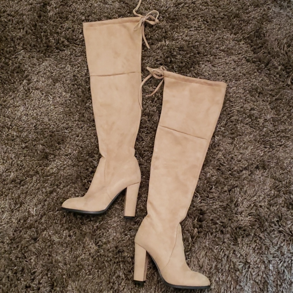 Microsuede Over the Knee Boots